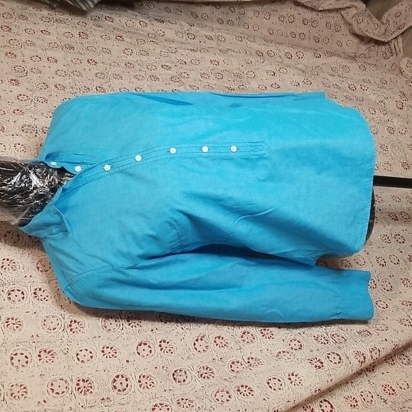J Crew Collared Aqua Cotton Dress Shirt Size XSmall - Picture 2 of 4